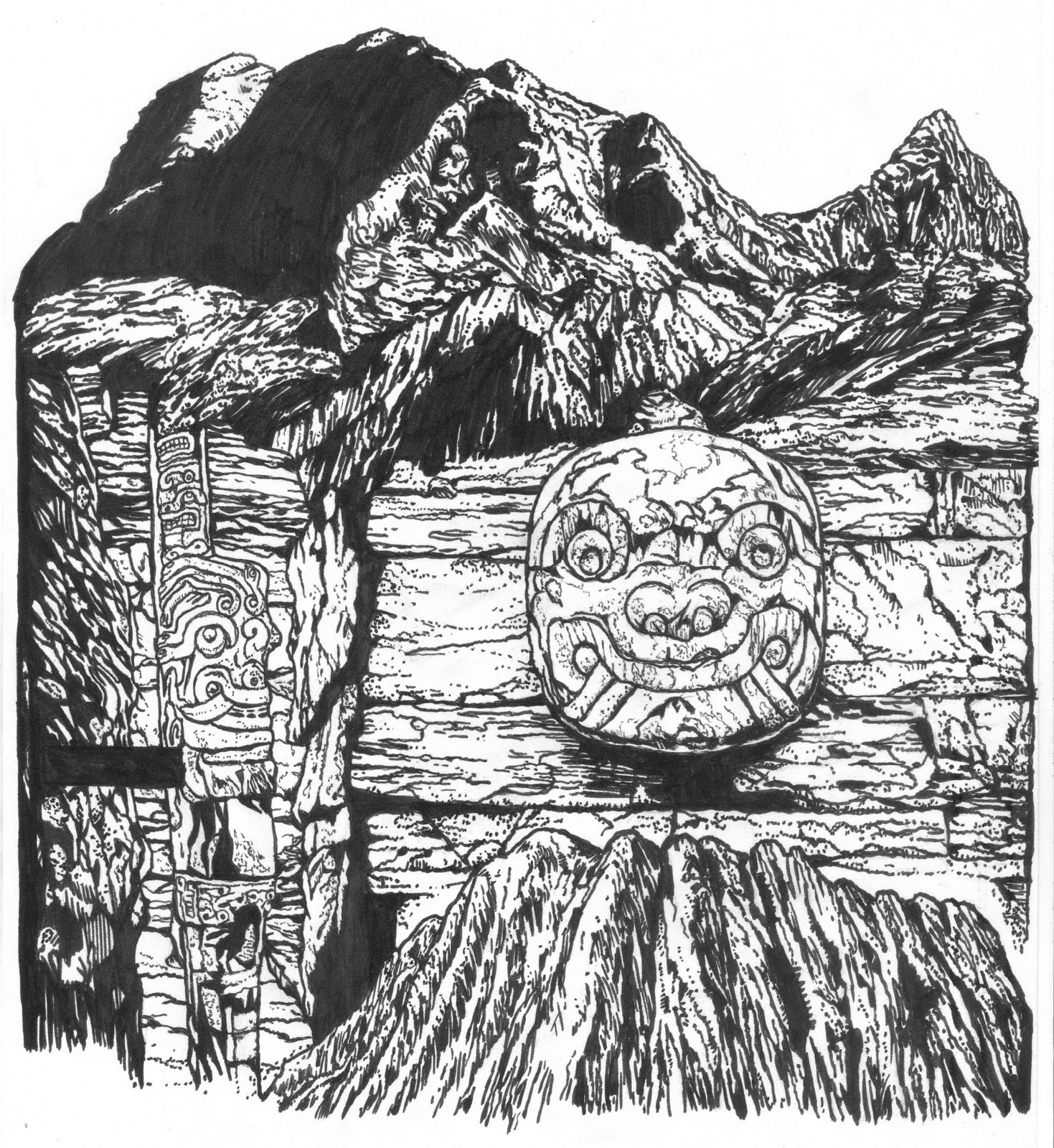 DIBUJO DE LA CULTURA CHAVIN dibujo de la cultura chavin:
